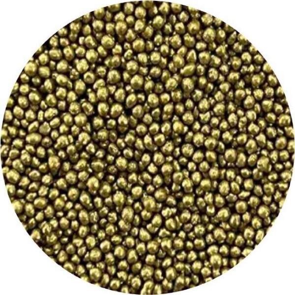 Cukrové perličky zlaté prémiové metalické 2 mm 1 kg - I LOVE CAKES - I LOVE CAKES