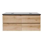 Kúpeľňová skrinka s krycou doskou SAT B-Way 119x50x45 cm dub mat BWAY2120OAKTK BWAY2120OAKTK