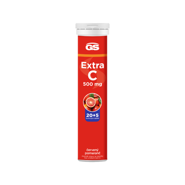GS Extra C 500 eff.tbl. 20+5 červený pomaranč
