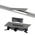 SET Sprchový žlab Kaldewei Flowline Zero 90 cm nerez nerezová ocel a odtoková souprava FlowDrain Regular 940000010930+687744800000 KALDEWEISET9