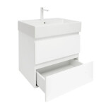 Kúpeľňová skrinka s umývadlom SAT B-Way 59x50x45 cm biela lesklá BWAY260WU2BBI BWAY260WU2BBI