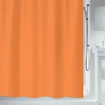 Spirella Primo oranžová / Sprchový záves / 180 x 180 cm / polyester