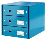 Leitz Zásuvkový box ClickStore modrá / 3 zásuvky / Kartón (60480036)