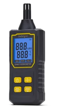 StarTech teplomer a vlhkomer šedý / Teplomer a vlhkomer / LCD displej / podsvietenie / 3x AAA batérie (DH60-THERMOMETER)