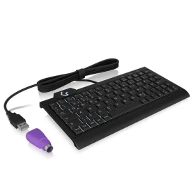 Keysonic KSK-3010ELC čierna / Super mini klávesnica / USB / Podsvietená / UK (61023)