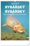 NOTIQUE Rybársky kalendár 2027 CZ/SK / Nástenný kalendár / 33 × 46 cm