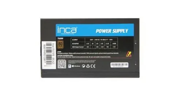 INCA IPS-075PB čierna / PC zdroj / 750W / 80 PLUS Bronze / 120mm ventilátor / nemodulárny (IPS-075PB)