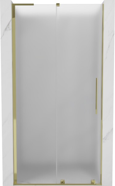 MEXEN/S - Velar L posuvné sprchové dvere 120, dekor, zlatá 871-120-003-31-50