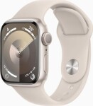 Apple Apple Watch Series 9 41mm Hviezdne biely hliník s hviezdne bielym športovým remienkom M/L