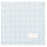 GREEN GATE Bavlnený obrúsok s čipkou Dotty Pale Blue