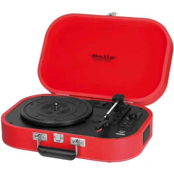 Trevi TT 1020 BT červená / Gramofón s priamym náhonom / Bluetooth / USB / Akumulátor (8011000020006)