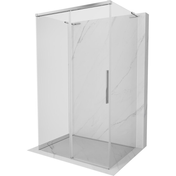 MEXEN/S - Rox-3S L sprchový kút 3 stenný, posuvný 115 x 70, transparent, chróm 8C2L-115-070-01-00-3S