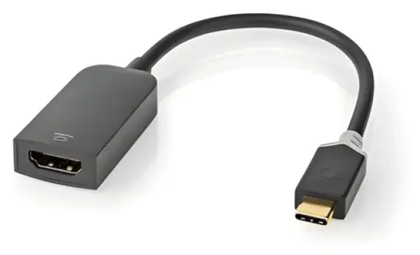 Nedis USB-C - HDMI adaptér Antracit / Adaptér / USB 3.2 Gen 1 / 4K 60Hz / Pozlátené konektory / 0,2 m (CCBW64652AT02)