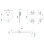 REA - Podomietková sprchová sada Lungo Grip Gun Grey + BOX REA-P8958