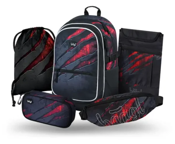 BAAGL SET 5 Core Láva: batoh, peračník, vrecko, oblička, obal na notebook (A-36537)