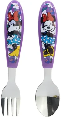 STOR Detský príbor 2ks Minnie / Nerezová oceľ / Bez BPA (81218)