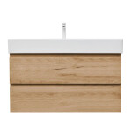 Kúpeľňová skrinka 2 zásuvková s umývadlom SAT B-Way 99x50x45 cm dub mat BWAY2100OAKU2BBI BWAY2100OAKU2BBI