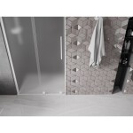 MEXEN/S - Velár posuvné sprchové dvere 90, dekor, biela 871-090-000-31-20