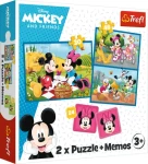 Trefl - Puzzle - Sada 3v1 Mickey a priatelia (2 puzzle + pexeso)