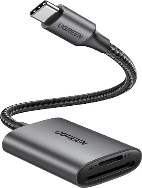 Ugreen Čítačka pamäťových kariet USB-C sivá / Čítačka pamäťových kariet / SD / microSD / USB 3.2 Gen 1 (CM401)