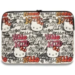 Hello Kitty PU Metal Logo béžová / Puzdro na notebook / 14" (HKCSZPDGPTE)