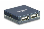 Manhattan mikro USB 2.0 Hub / 4 porty / modrý (160605-MA)