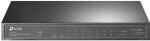 TP-Link TP-LINK 10 prievadų Gigabit PoE+ jungiklis 8 Gigabit PoE+ prievadai, 1 Gigabit RJ45 prievadai ir 1 Gigabit SFP lizdai 802.3at/af 63W PoE galia