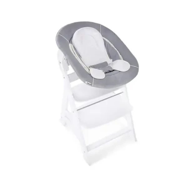 Hauck Alpha+ drevená stolička+novorodenecký Newborn set, 0m+, White Grey (HK664162)