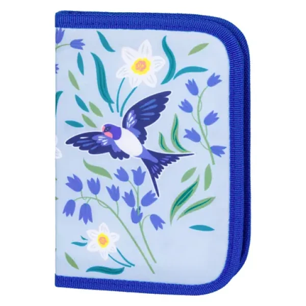 BAAGL Školský peračník klasik dve chlopne Lastovičky / 19.5x12.5x5.5 cm (A-30730)