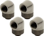XSPC XSPC Adapter 90 Grad G1/4 Zoll AG auf G1/4 Zoll IG - drehbar, schwarz chróme, 4er-Pack