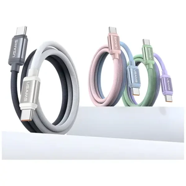 USAMS SJ756 Bicolor Series čierno-biela / Dátový kábel / USB-C/USB-C / PD 60W / 1,2 m (SJ756USB01)