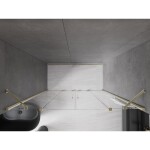 MEXEN/S - Velar Duo posuvné sprchové dvere 170, transparent, złote 871-170-000-02-50