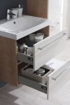 Mereo Bino, kúpeľňová skrinka s umývadlom z liateho mramoru 101 cm, biela CN662M