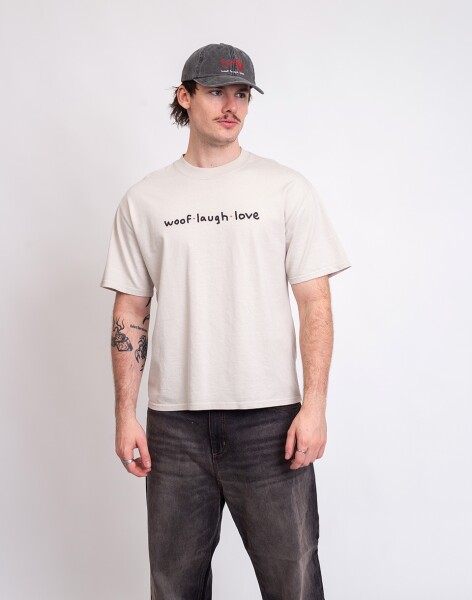 Dog Owners Club Woof laugh love Faded Bone S