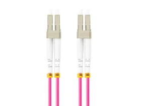 Lanberg FO-LULU-MD41-0100-VT / Optický patch kábel / LC/UPC-LC/UPC / Duplex / OM4 50/125 / 10 m (FO-LULU-MD41-0100-VT)