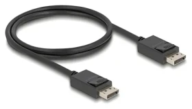 DeLock DisplayPort 2.1 81174 čierna / Kábel / DisplayPort - DisplayPort / 16K/60 Hz / 80 Gbps / 1 m (81174)