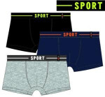 Pánske boxerky 1BE-698 – Redo 3XL černá se žlutou