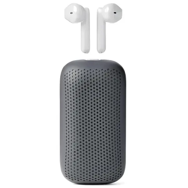 Lexon Speakerbuds LA127G sivá / Bezdrôtové slúchadlá do uší / Bluetooth reproduktor / mikrofón / Bluetooth 5.2 (LA127G)