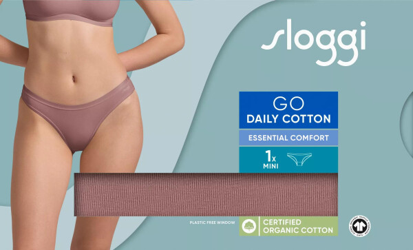 Dámske bavlnené mini nohavičky GO Daily - BROWN - svetlohnedé 1141 - SLOGGI BROWN M