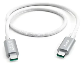 HAMA USB-C biela / Nabíjací a dátový kábel / 240 W / 1,5 m / 5 Gbit/s (201721)