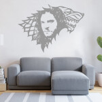 Veselá Stena Samolepka Jon Snow Hra o tróny Farba: hnědá, Veľkosť: 100 x 73 cm