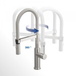 VILLEROY & BOCH - Drezová batéria Villeroy &amp; Boch Steel Expert Compact, 92730023, Zlatá / čierna 92730023