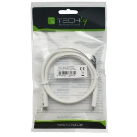 Techly USB-C USB4 kábel 240W biela / Kábel / USB-C - USB-C / 40 Gbps / PD 240 W / 1 m (ICOC-MU4-40G240W1)