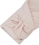 EKO Zavinovačka mušelínová s kokosovou vyberateľnou vložkou a mašľou Powder pink 75x75 cm