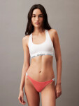 Dámske tangá 000QD5157E TBK coral Calvin Klein