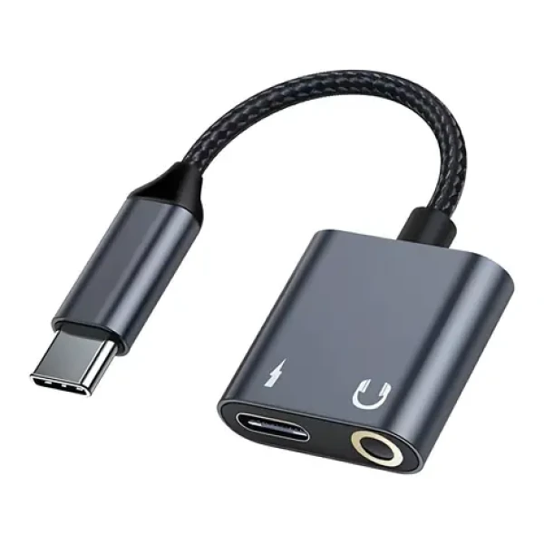 Beline BLNAA01 čierna / Adaptér / USB-C na USB-C + Jack 3.5mm / DAC / 60W Power Delivery (BLNAA01)