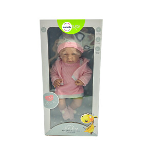 Mamido Mamido Bábika v ružových šatách s čiapočkou 35 cm MT1102