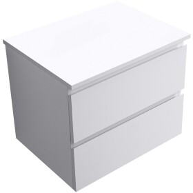 CERANO - Kúpeľňová skrinka Carole + doska pod umývadlo Navira Slim - 18 mm - biela matná - 60x49,8x46 CER-476291