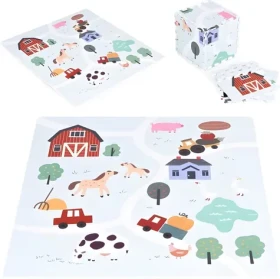 ECOTOYS Penové podlahové puzzle Farma