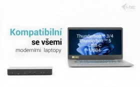I-TEC Thunderbolt 4 Intelligent Dual Display / Dokovacia stanica / 2x DisplayPort / Thunderbolt 4 / PD 90W (TB4INTGDUAL4KDOCPD)